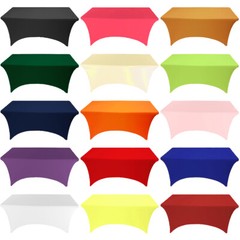 Spandex Fitted Tablecloth Rectangular Stretch Table Cover for Wedding Party