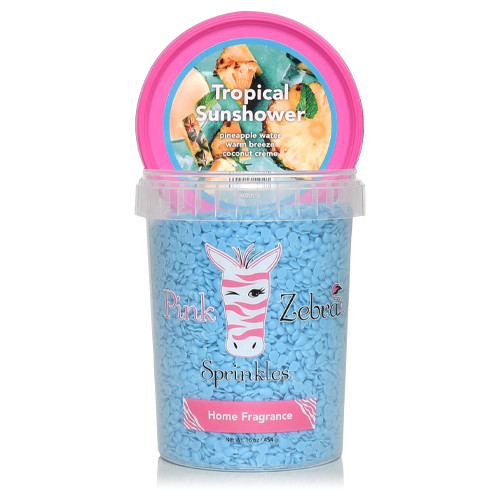 TROPICAL SUNSHOWER *Full Carton* Pink Zebra Wax Melt Sprinkles NEW! Non-Toxic gallery