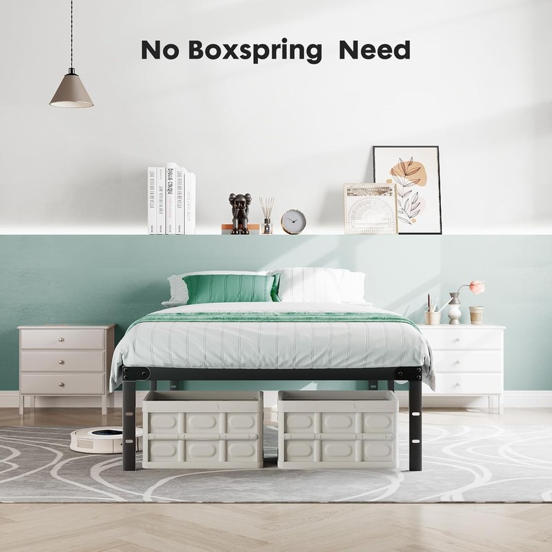 Sweetcrispy Twin Bed Frame - Heavy Duty Metal Platform Bed Frames Twin Size gallery