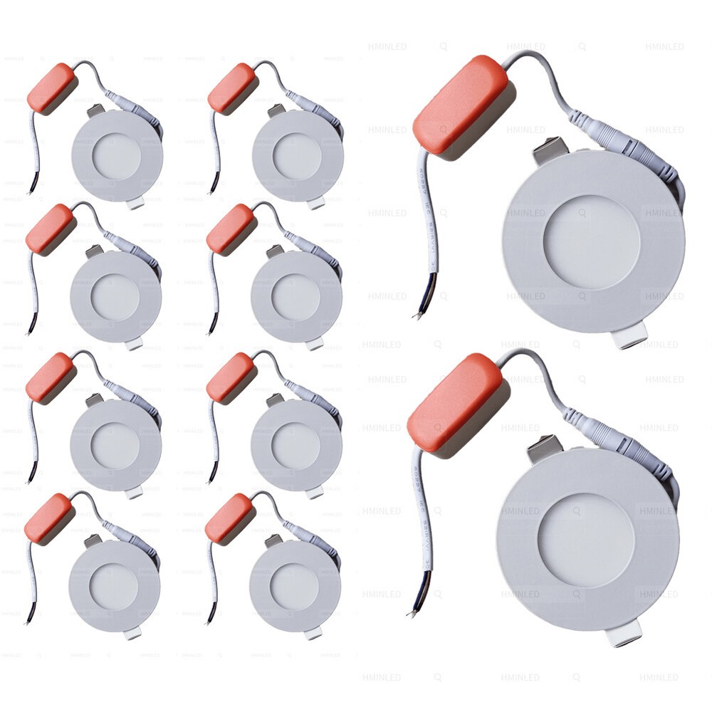 10Pack 3inch LED Ceiling Lights Ultra-Thin Recessed Retrofits Kit 6500K Daylight