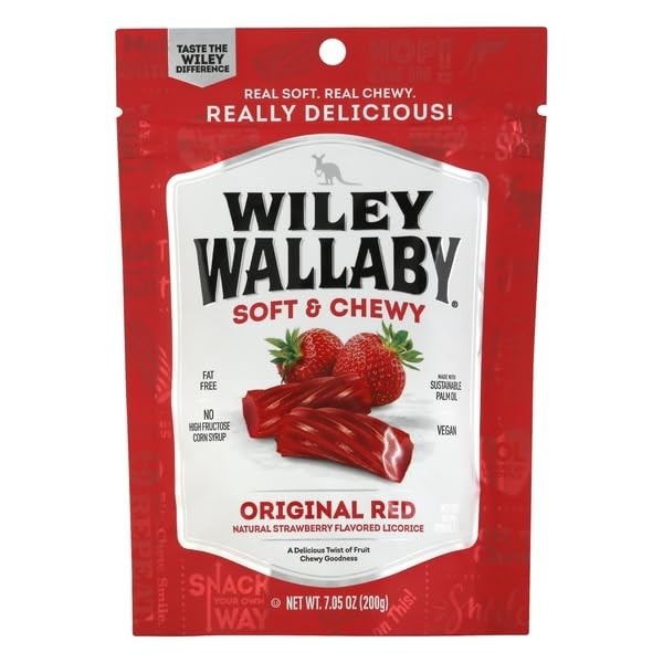 Wiley Wallaby Soft And Chewy Classic Red Licorice, 7.05 Oz. Vegan, Fat Free gallery
