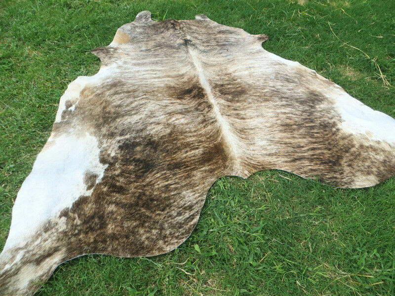 MAKE OFFER !! LARGE BRINDLE GRAY Cowhide Rug natural Cowhides Cow Hide Skin RT gallery