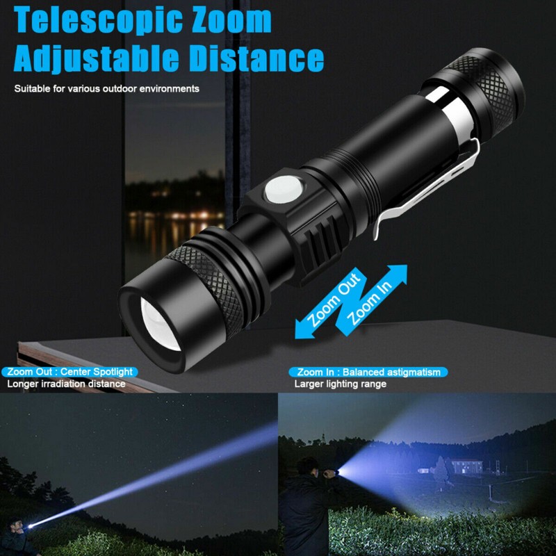 2PACK 99000000LM Super Bright LED Tactical Flashlight Rechargeable Work Light gallery