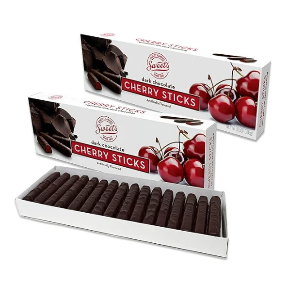 Sweet Candy Dark Chocolate Candy Sticks Cherry 2 Pack- Dark Chocolate Cherry gallery