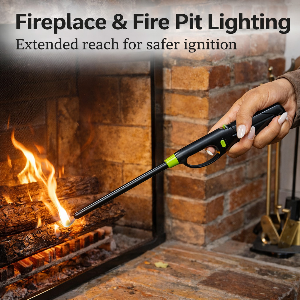 3 Pack Long Reach BBQ Utility Lighter with Safety Lock, Multipurpose Multi-Color gallery