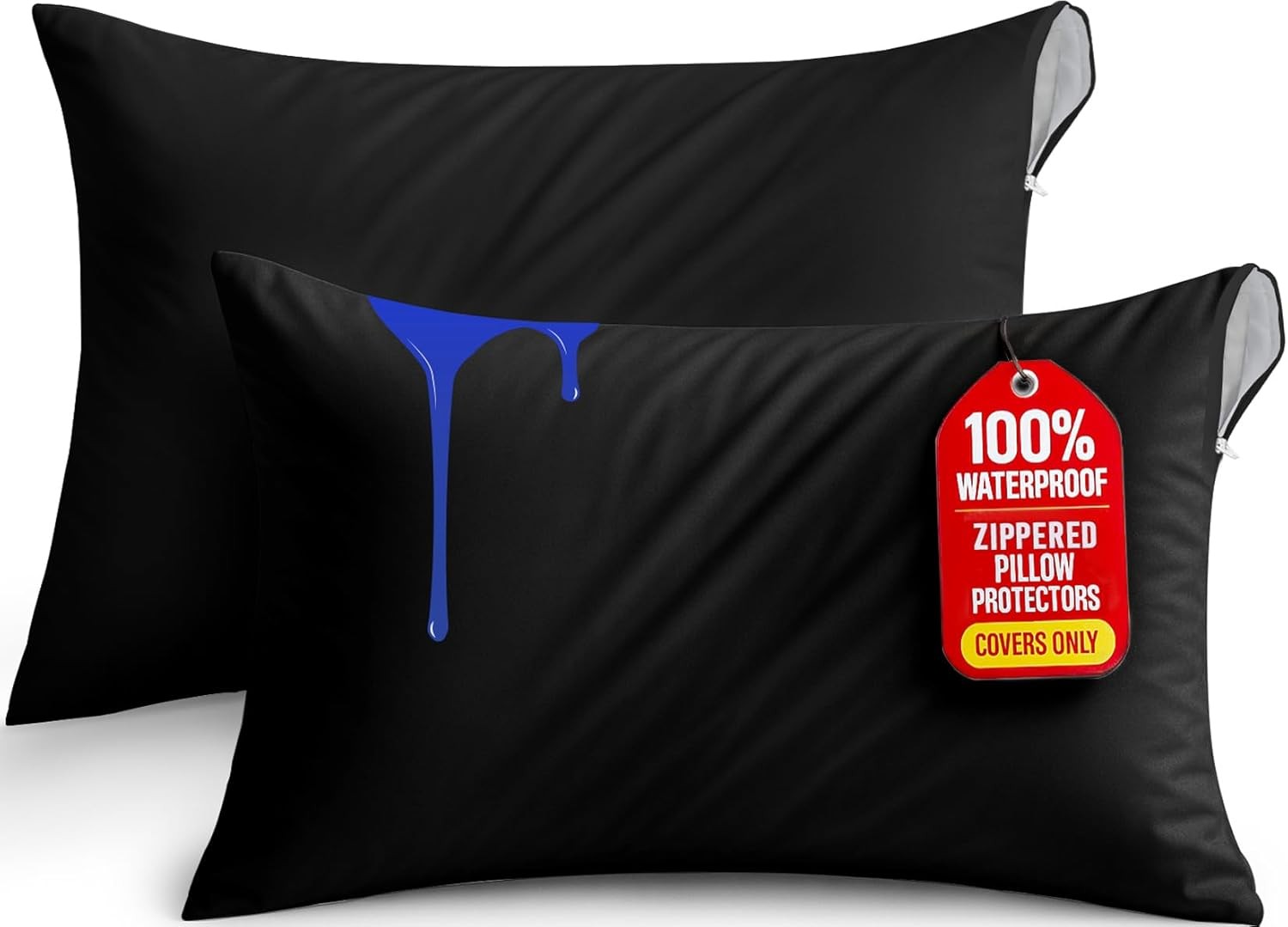 Protective cover with zipper, extra large (2 pieces, black), 20 in × 38 in gallery