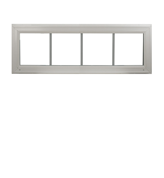 Double Pane Transom Window 48" x 16" TEMPERED GLASS Fixed Window DP50 White Viny gallery