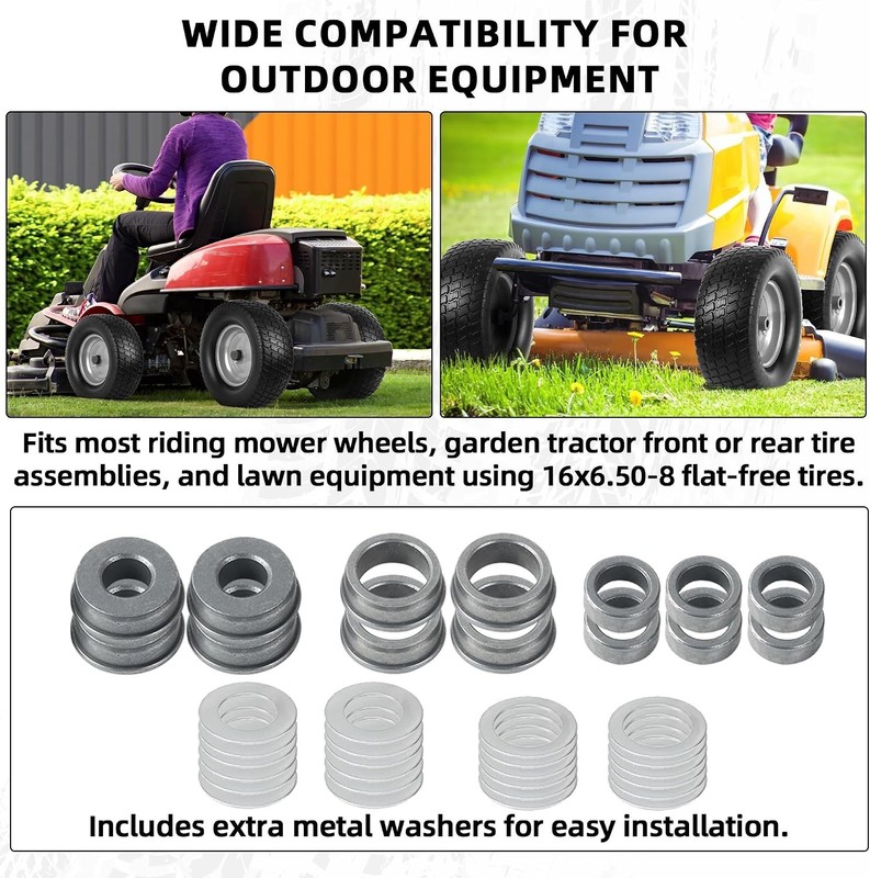 Solid 16x6.50-8 Flat-Free Tire and Wheel Assembly - Perfect for Yard Equipment gallery
