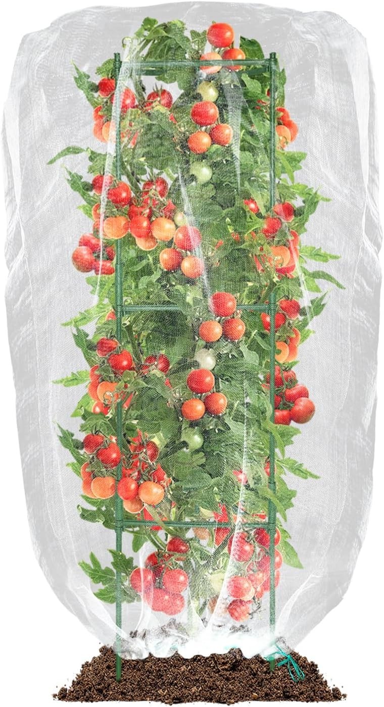 Insect Bird Netting Cover - 7×6Ft Blueberry Bushes Tomatoes Net with Drawstring, gallery