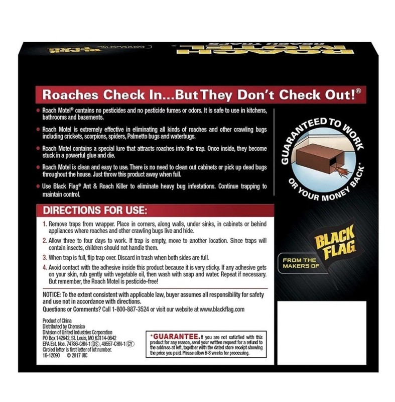Black Flag Roach Motel Roach Trap 2 Count Hides Dead Bugs Cockroach Killer gallery