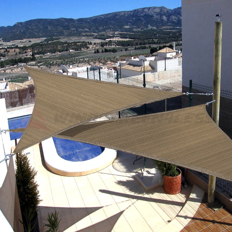 Sun Shade Sail Canopy Triangle UV Block Sunshade For Backyard Deck Outdoor 21-28 gallery