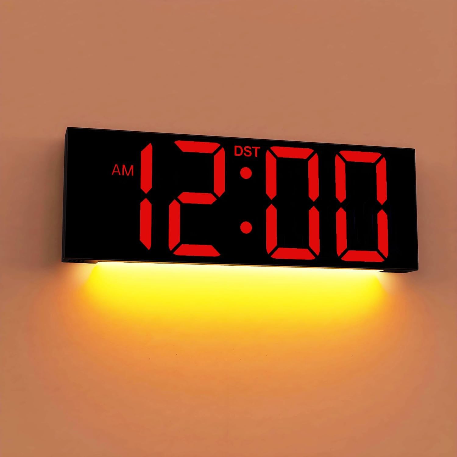 12 Inch Large Digital Wall Clock Big LED Number Display RGB Night Light Fit gallery