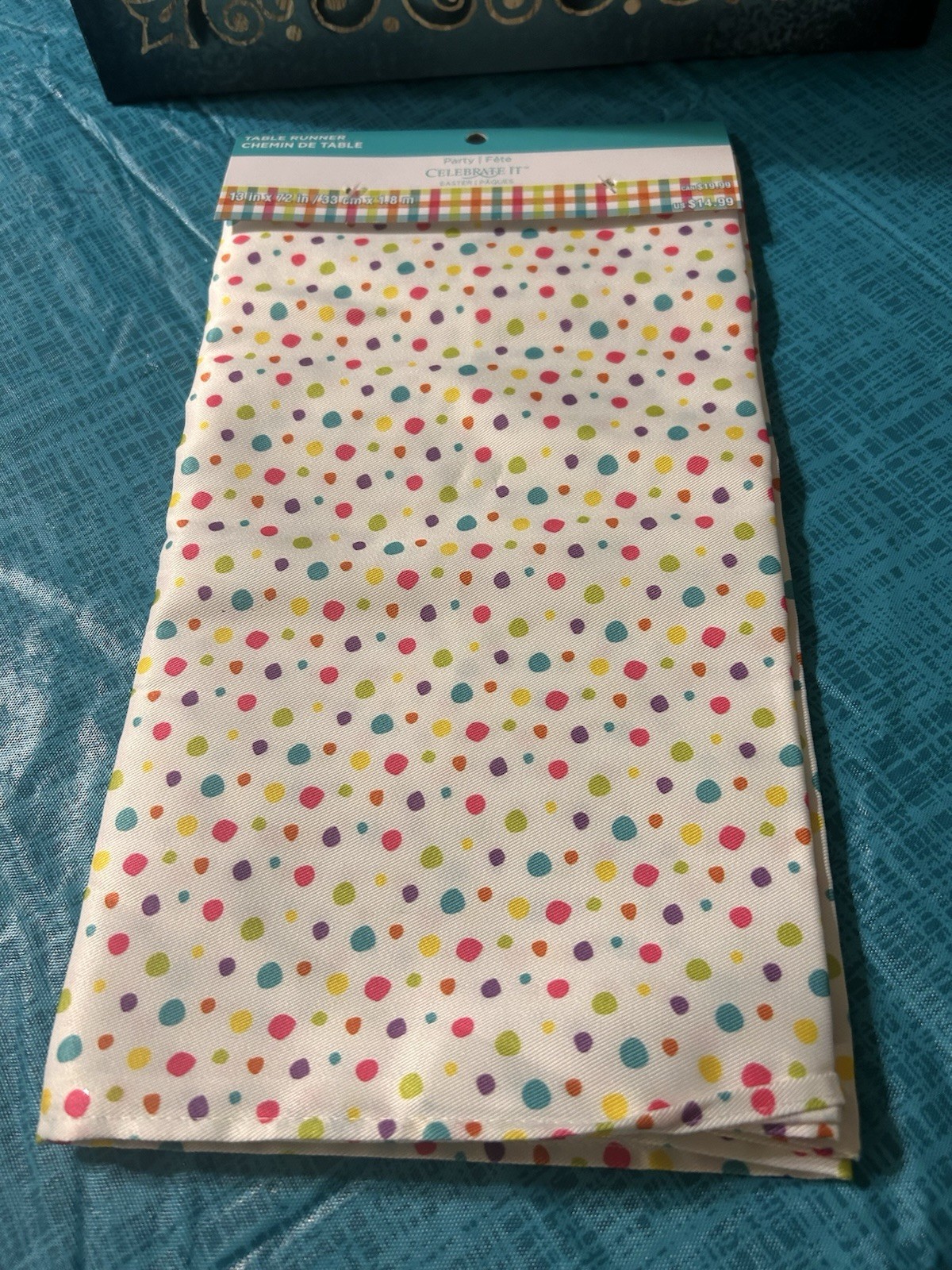 Celebrate It Colorful Spring Table Runner 13” X 72” Polyester New Easter C2 gallery