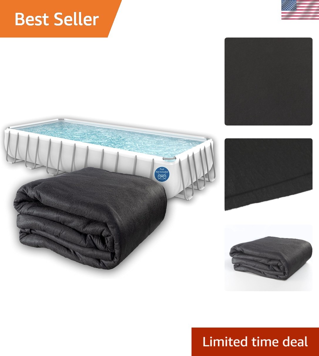Aboveground Pool Liner Pad 12' x 24', Strong Durable Puncture Resistant Floor... gallery