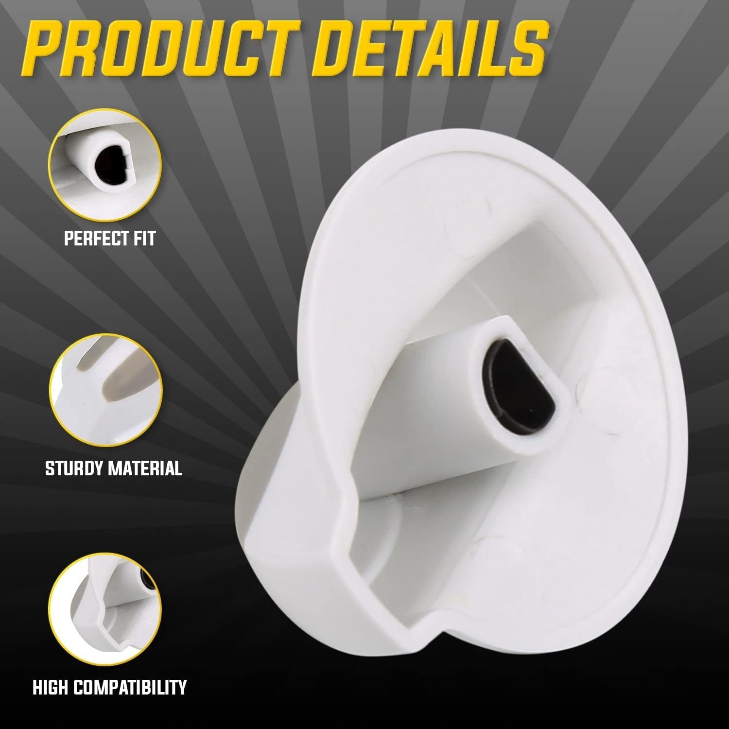 2PCS Washer Dryer Selector Knob For Frigidaire CFRE5711KW0 CRER7900AS0 FER331AS0 gallery