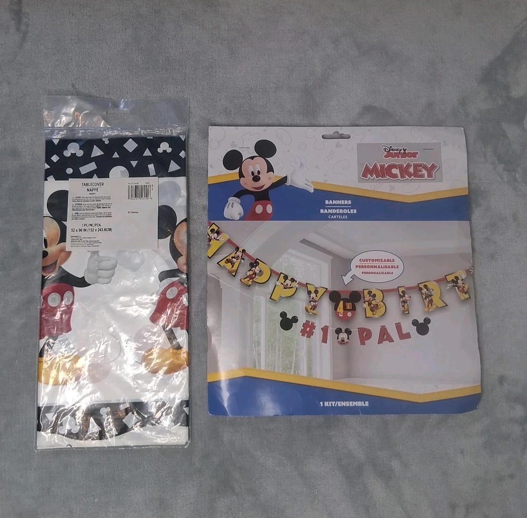 New Disney Junior Mickey Customizable Happy Birthday Banner & Tablecover Set gallery