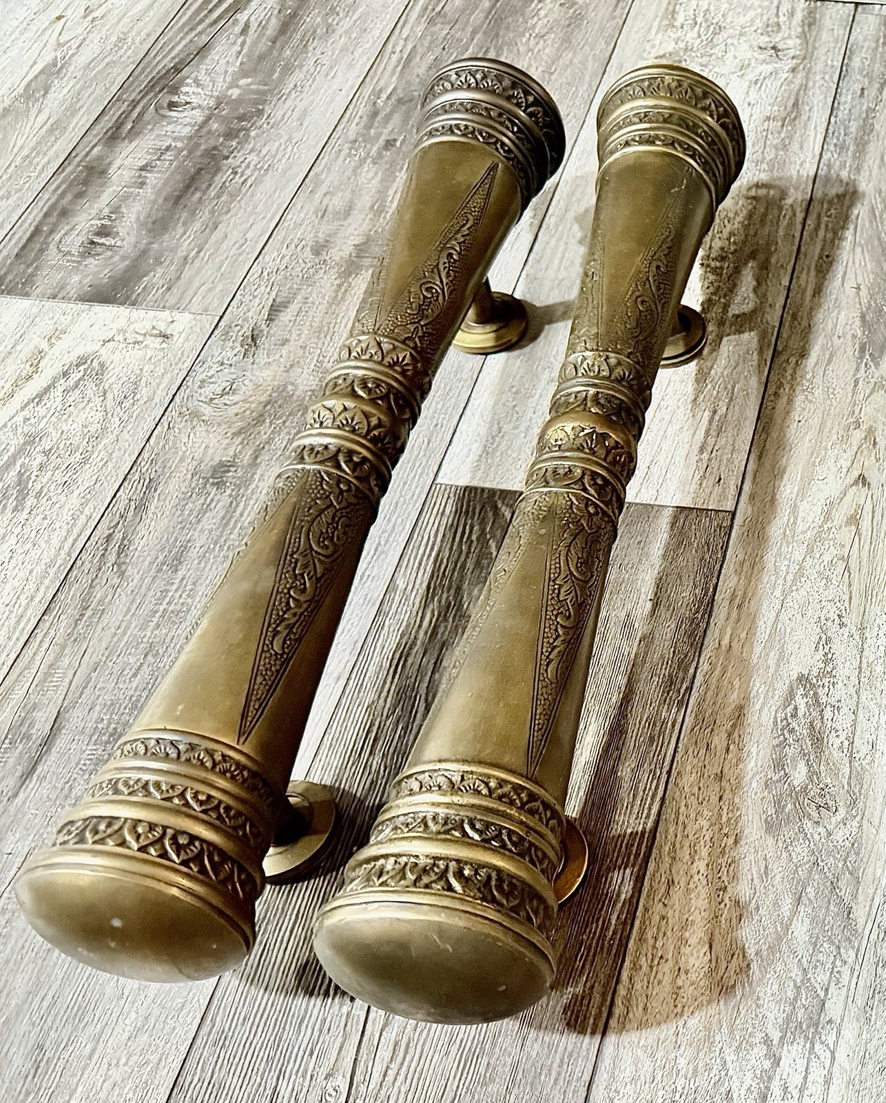 24” Solid Brass Architectural Door Pull Handles – Removed from Arhaus Scottsdale gallery