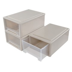 6 Quart Plastic Stacking Storage Drawer Unit, 3 Packs