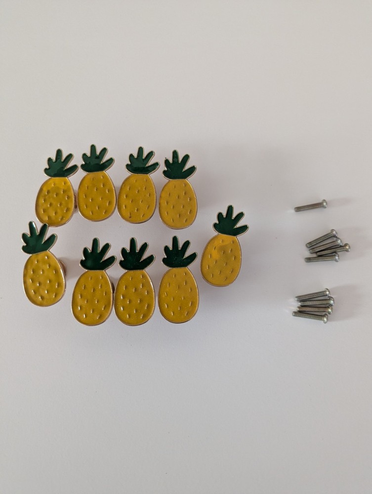Pineapple Shaped Metal Drawer Knobs Set of 9