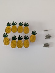 Pineapple Shaped Metal Drawer Knobs Set of 9