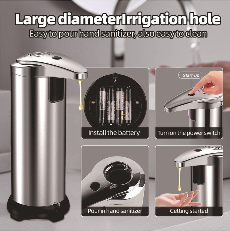 Automatic Sensor Liquid Soap Dispenser 280ML Rechargeable for Kitchen Bathroom gallery