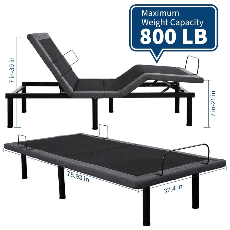 🚩Adjustable Bed Frame, Ergonomic Electric Bed Base, with Head and Foot Incline gallery