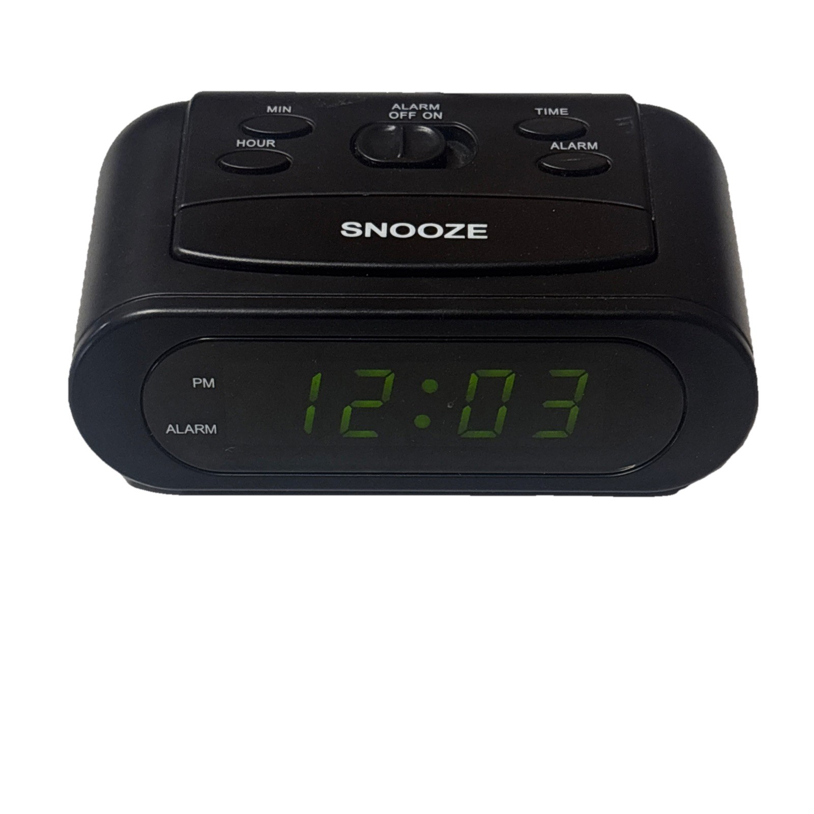 Advance Model 3143 Digital Alarm Clock Black with Green Display Battery Backup gallery