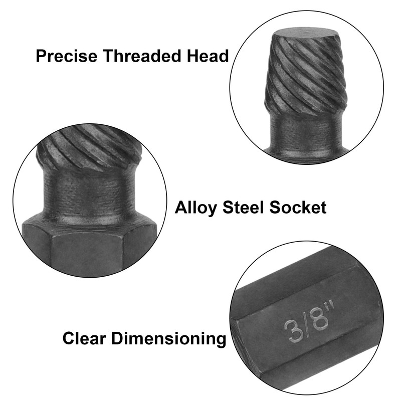 10Pcs Screw Extractor Set Hex Head Multi-Spline Easy Out Bolt Remover Tool Kit gallery