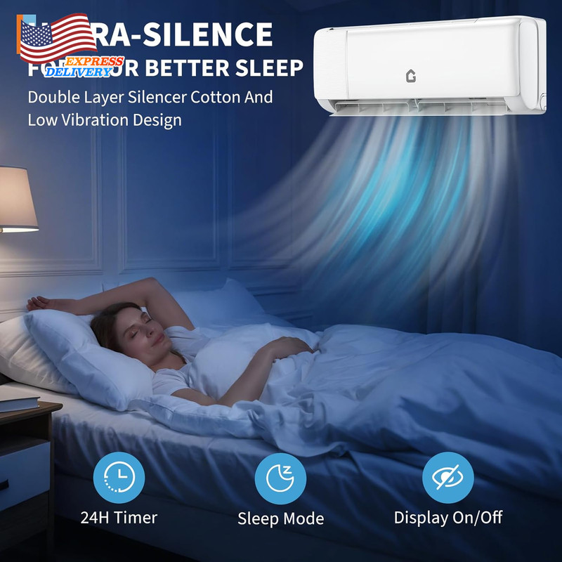 9000 BTU Mini Split AC W/Remote Control19 SEER2 Cools up to 450 Sq. Ft gallery