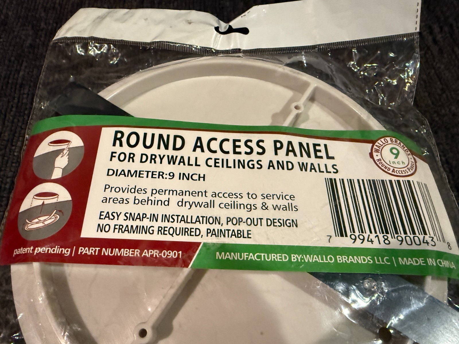 Wallo APR-0901 Round Access Panel, 9-Inch Speaker Hole Cover gallery