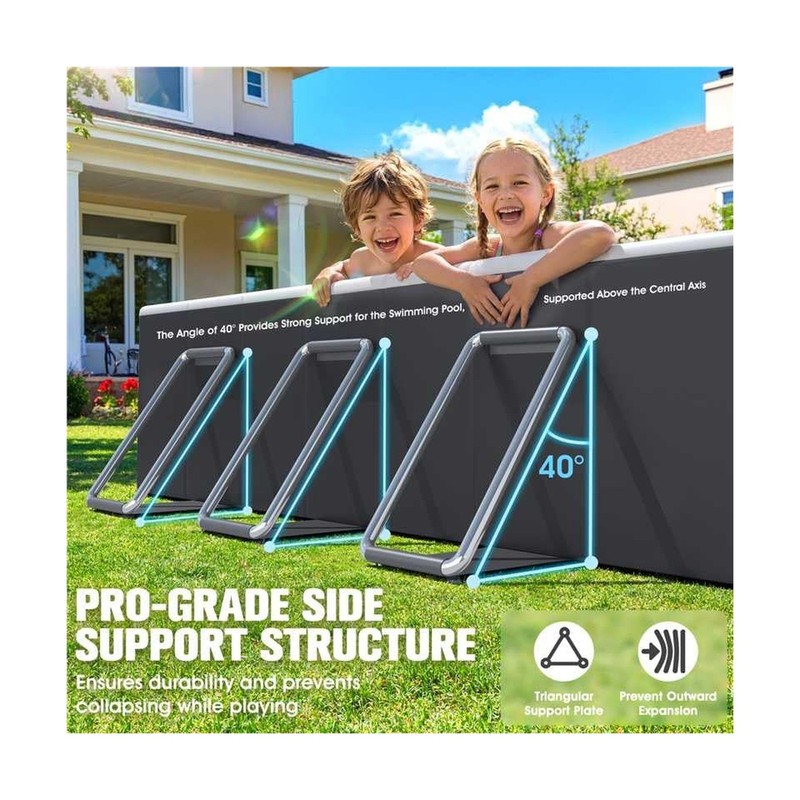 StarOcean Foldable Pool with Canopy,Non Inflatable Pool,Large Foldable Swimmi... gallery
