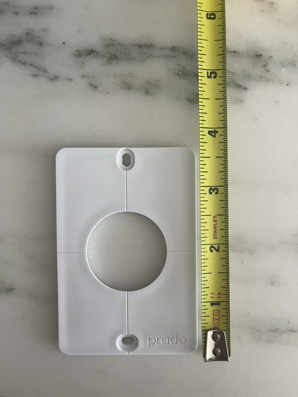 Prado Modern wall electrical outlet Plate Round rectangular gallery