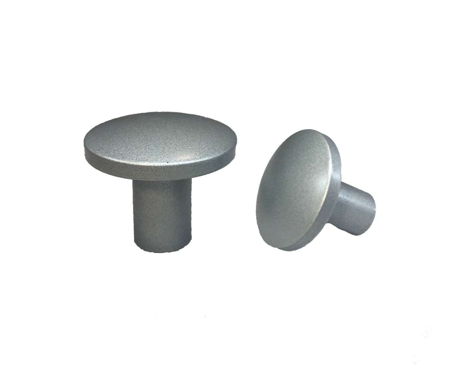 Round Mushroom Knob *Matte Silver* Handle Pulls Kitchen Bathroom Cabinet gallery