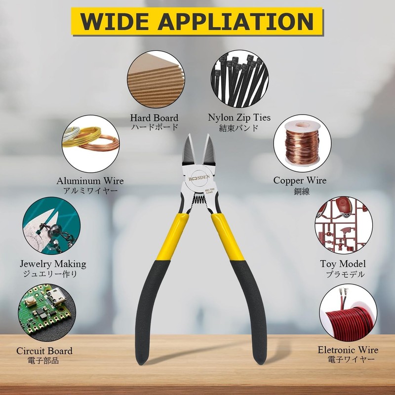 Wire Cutters6.5 inch, 2 Pack, Flush 6.5"x2 Yellow and Black gallery