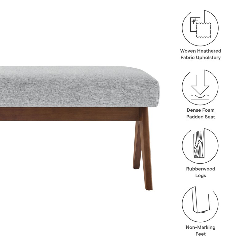 Lyra Bench in Light Gray gallery