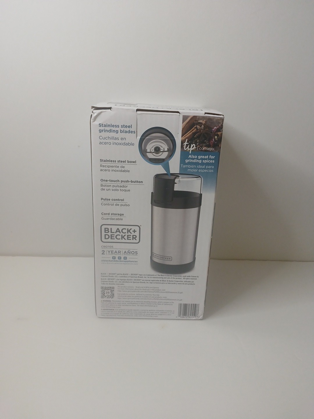 Black + Decker Easy Touch Coffee Grinder Stainless Steel gallery
