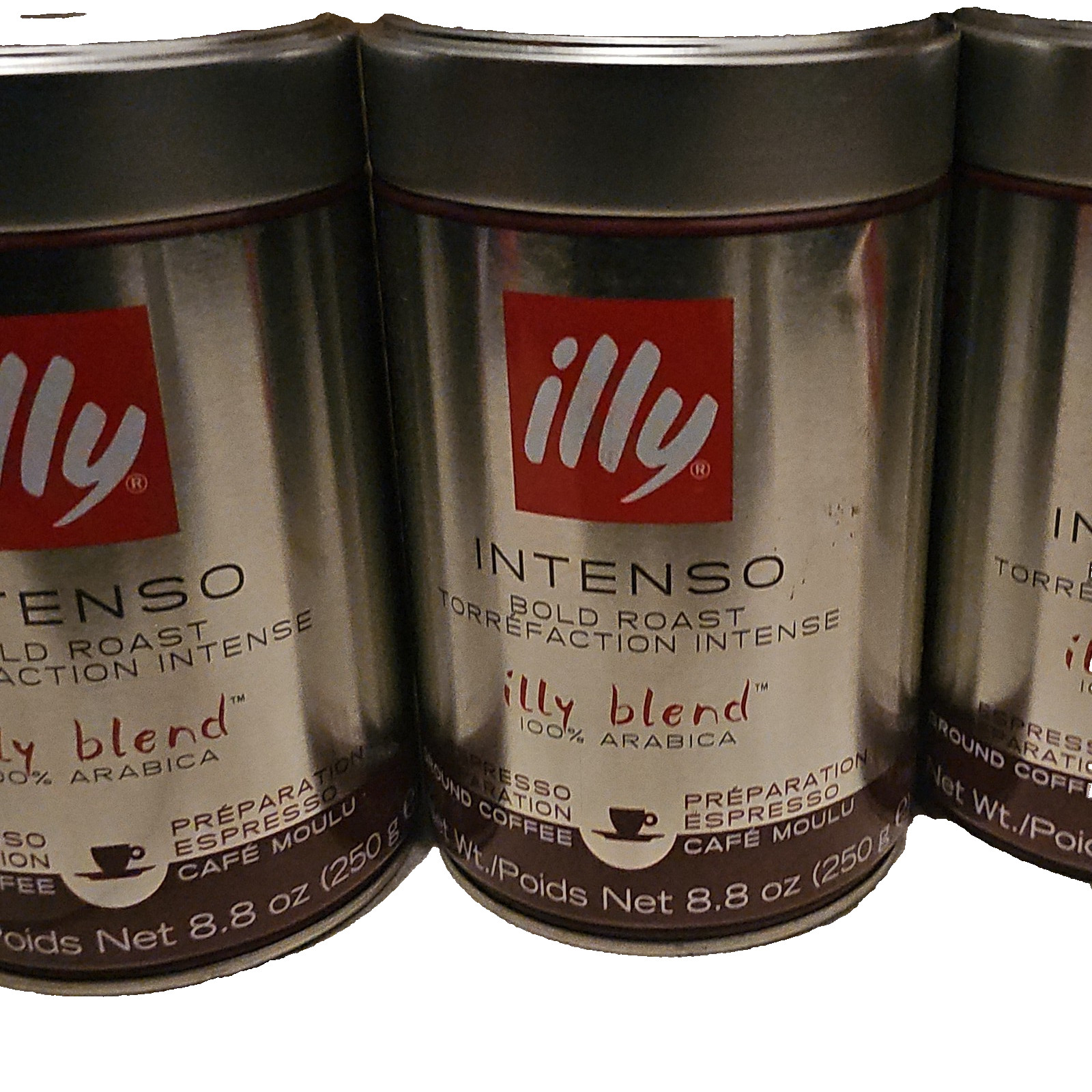 Illy Intenso Blend Espresso Ground Coffee 100% Arabica BB 12/27 , 6 pack gallery