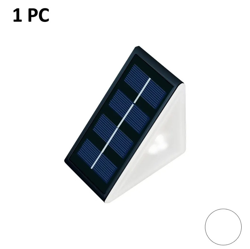 1pc Outdoor Solar Step Light – Warm White & RGB, IP67 Waterproof Auto-On - NEW gallery