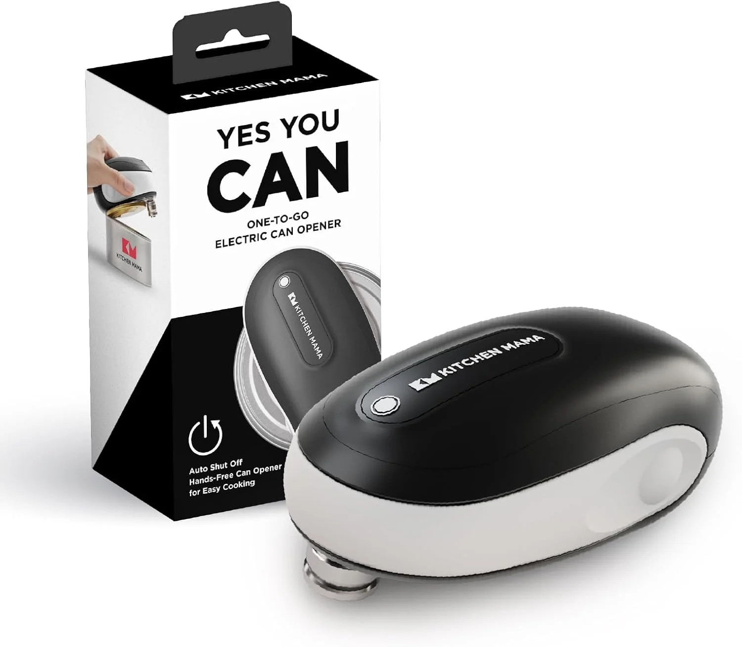 Kitchen Mama One-To-Go Electric Can Opener: One Touch, Auto Stop, Smooth Edge, L gallery