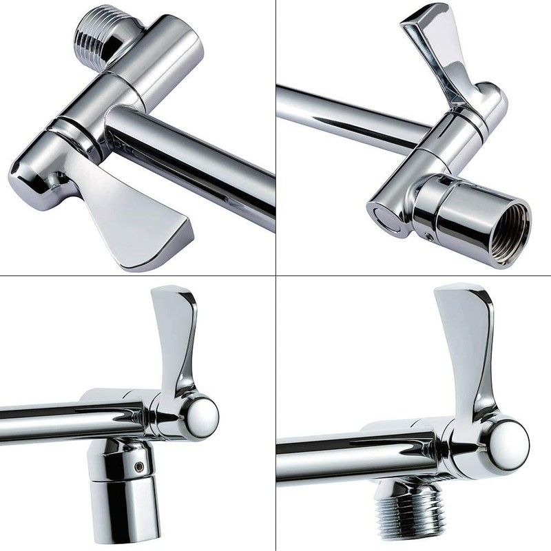 11" Solid Brass Shower Head Extension Arm with Lock Joints Adjustable Height gallery