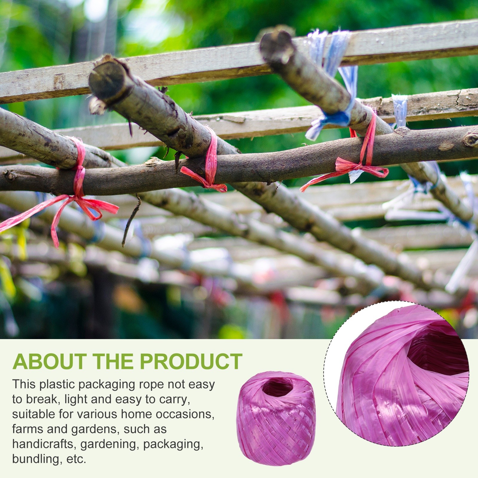 Polyester Nylon Plastic Rope Twine 30 Mm-135 m Long Household Packing Purple gallery