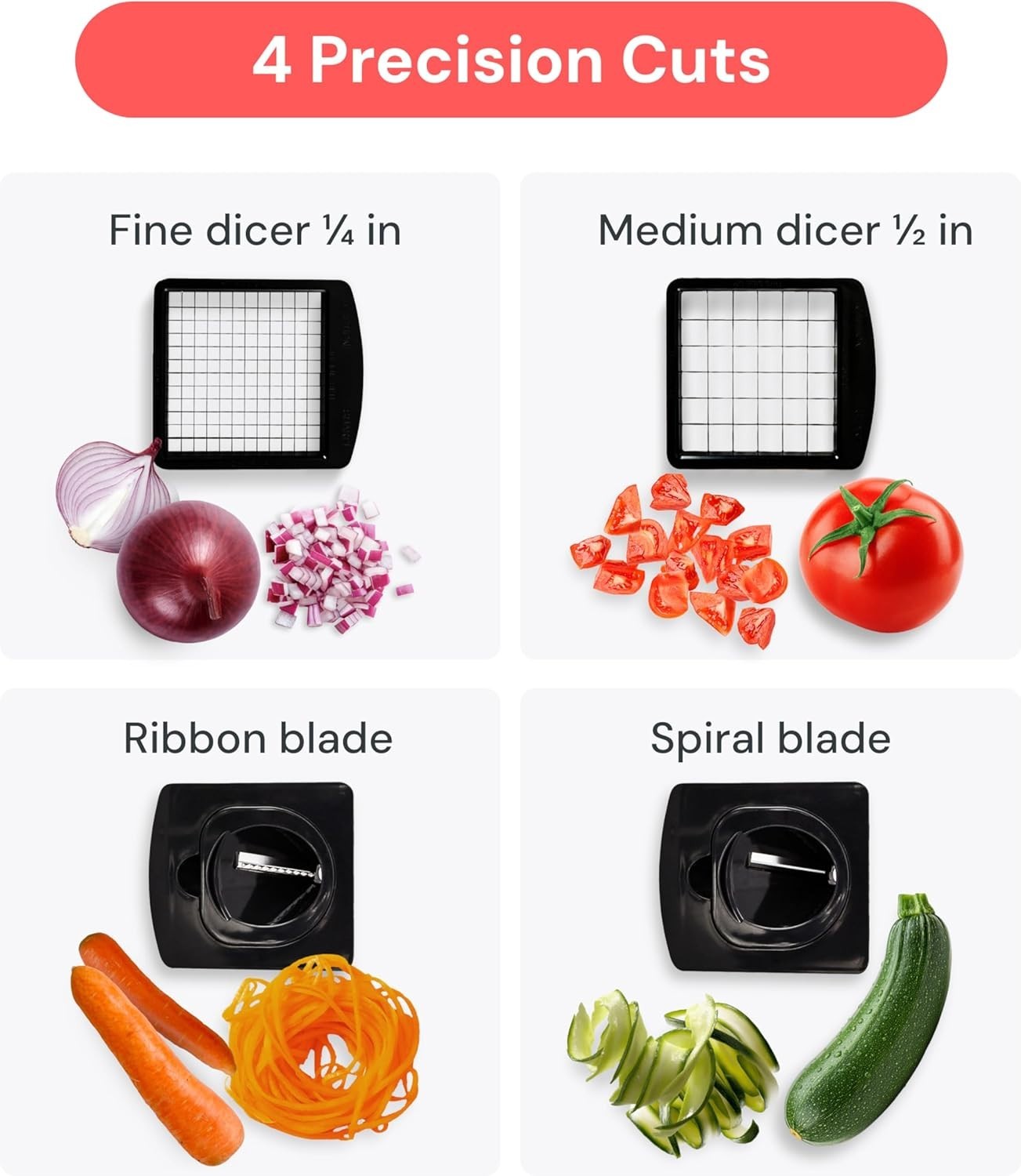 Fullstar The Original Pro Chopper - Vegetable Chopper and Spiralizer, Food Chopp gallery