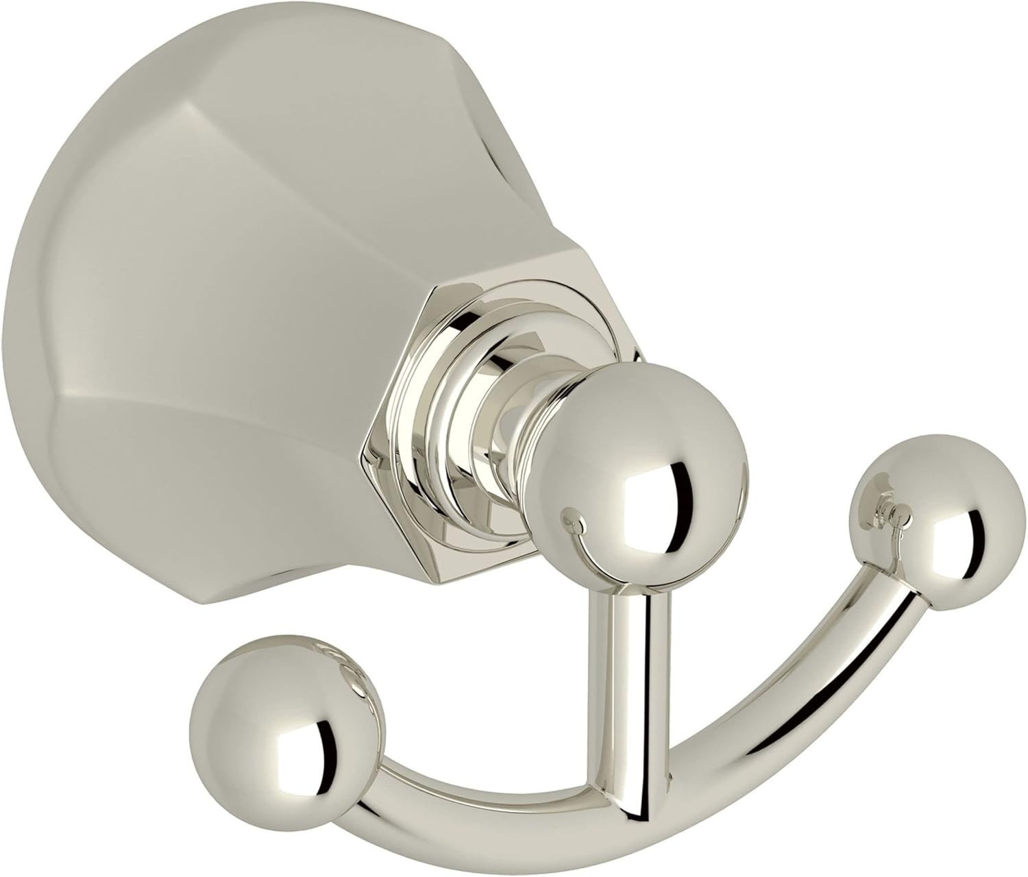 Rohl Palladian Wall Mount Double Robe Hook Polished Nickel A6881PN gallery