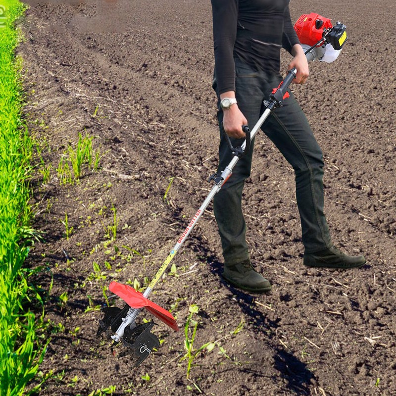 Hand-held Tiller Cultivator Mini Weeding Tilling 2Stroke 51.7cc Gas Power Engine gallery