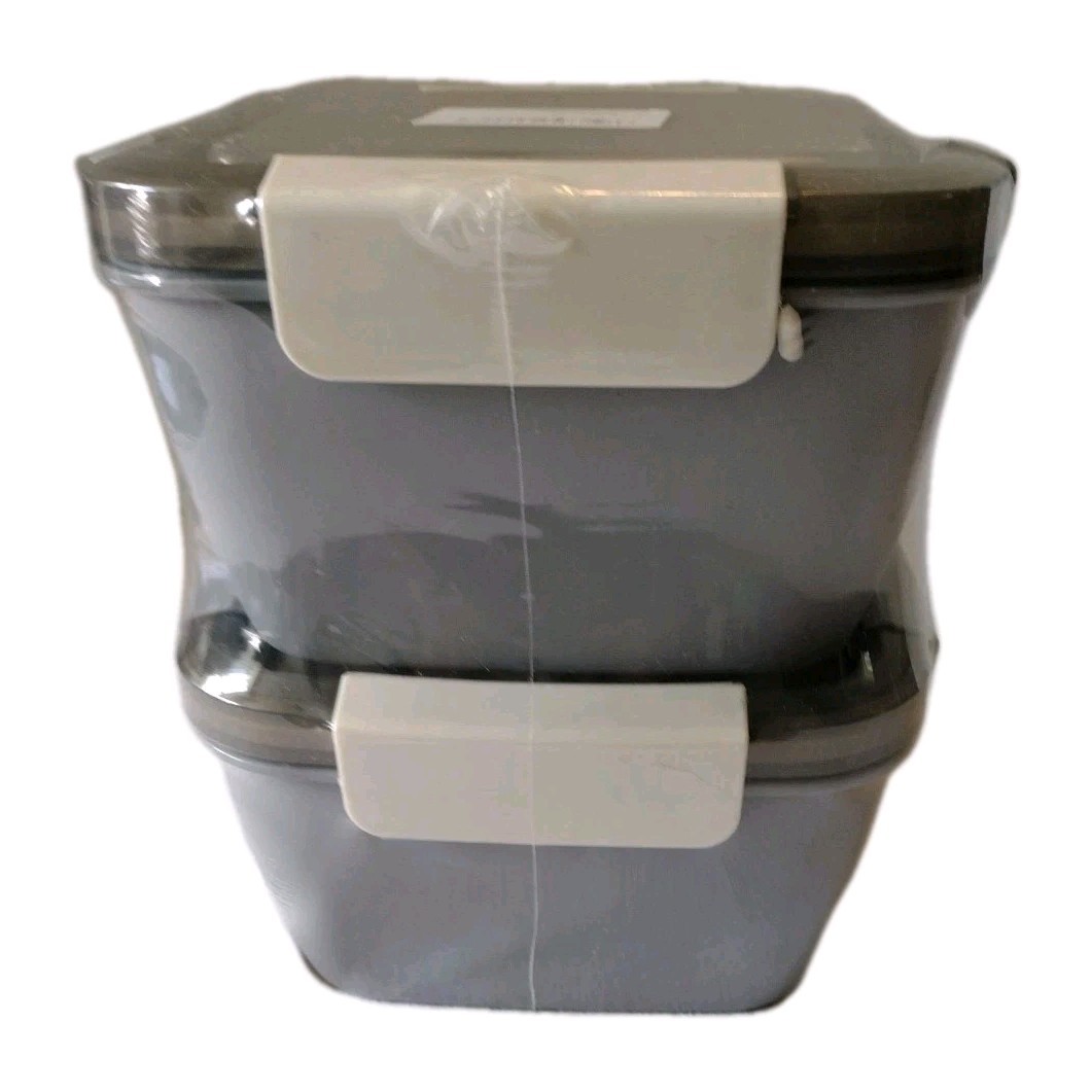 Ylebs Salad Lunch Containers to Go, 2 Pack 52-Oz Bowls with 3 Compartments, gallery
