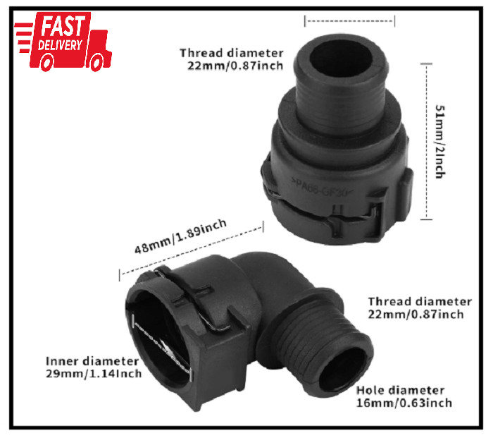 2 Pieces Heater Inlet Hose Connector, Fit for Chevrolet Trax, Sonic, Cruze, Cruz gallery