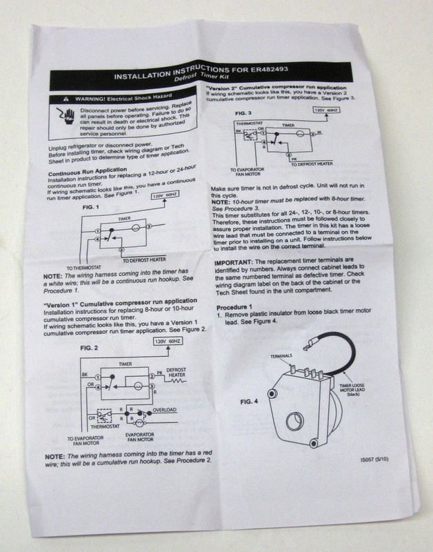 Refrigerator Defrost Timer Control for Whirlpool W10822278 483212 gallery