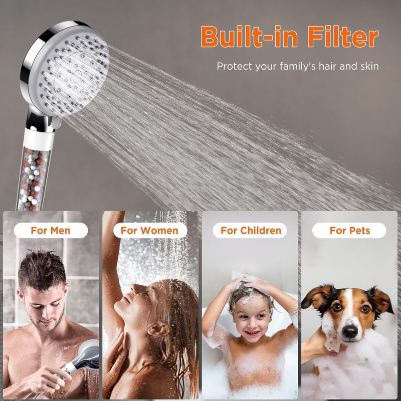 Filtered Shower Head with Handheld, for Bathroom & Spa Use | Easy Installation,n gallery