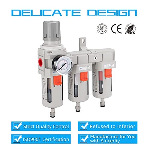 Three Stage Air Drying System - 5 Micron Particulate Filter, 0.5＆0.01 3/8" NPT gallery
