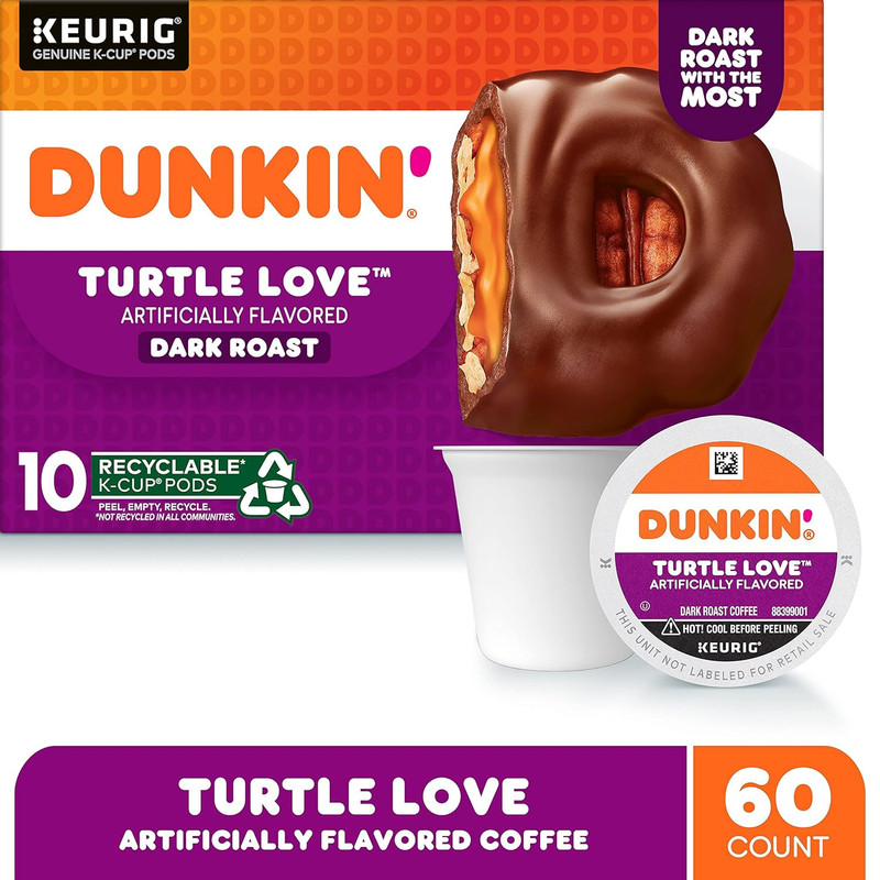 Turtle Love Flavored Coffee, 10 Count (Pack of 6) Keurig K-Cup Pods gallery